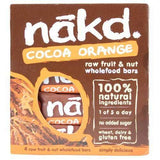 Nakd Cocoa Orange Bars 4*35G Gluten Free