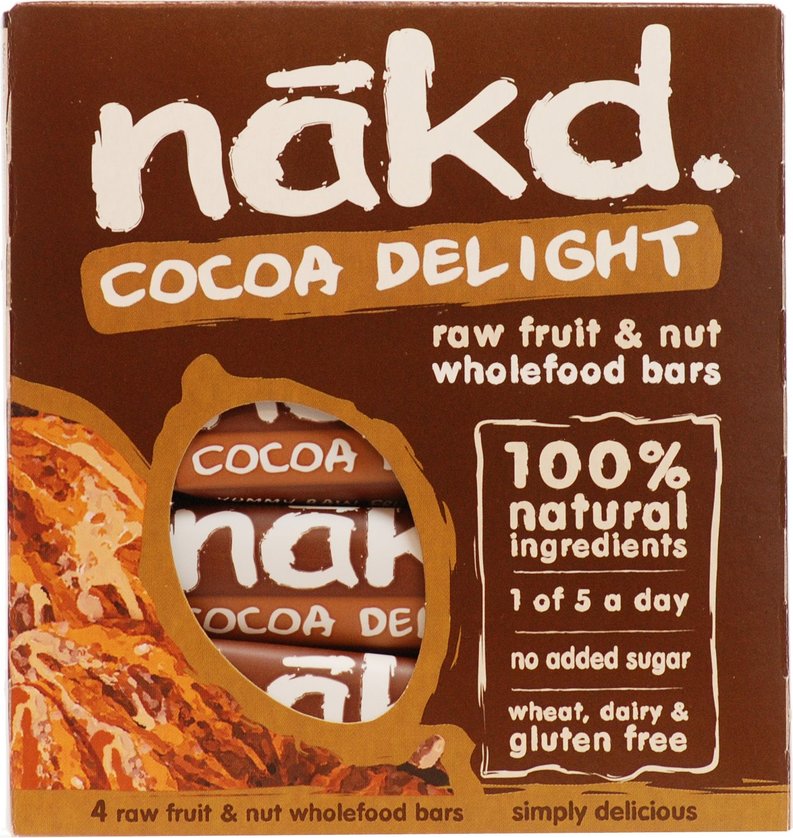 Nakd Cocoa Delight Bars 4x35g