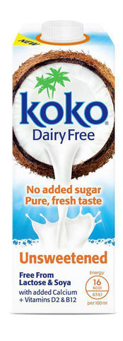 Koko Dairy Free Unsweetened Milk UHT 1L
