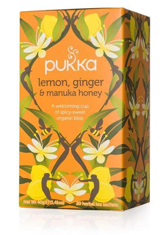Pukka Organic Lemon, Ginger & Manuka Honey Tea 20 Bags