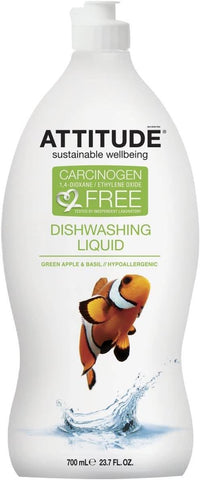 Attitude Washing Up Liquid Green Apple And Basil 700ml