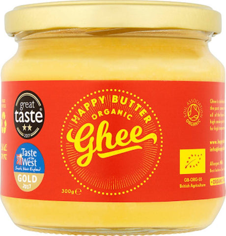 Happy Butter Cultured Organic Ghee 300g