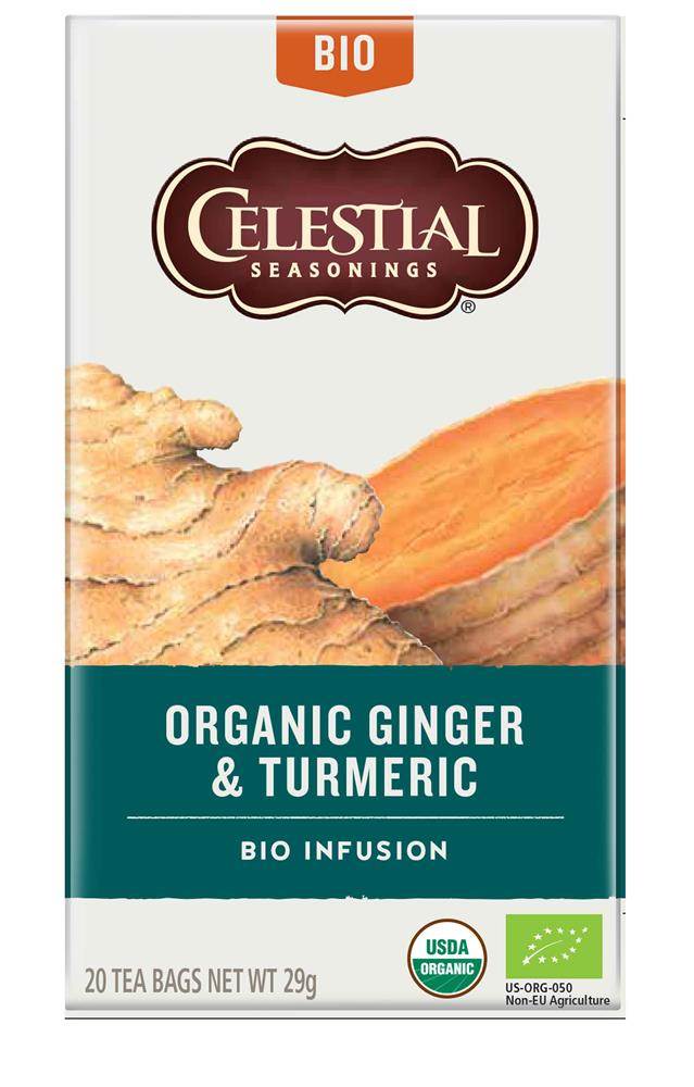 Celestial Seasonings Orange Ginger & Turmeric Tea 20 Bags