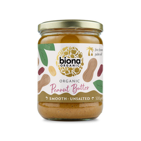 Biona Organic Smooth Peanut Butter 500G