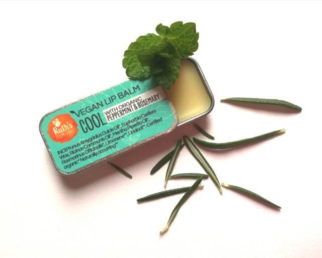 Ruth's Palm-Free Cool Vegan Lip Balm with Org Peppermint & Rosemary