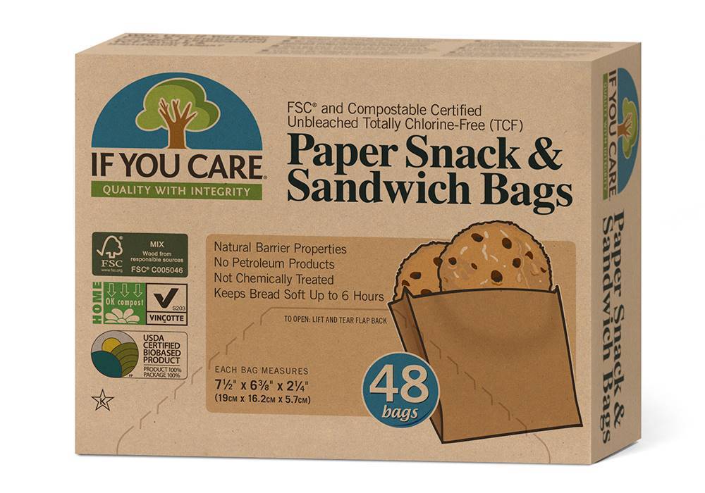 If You Care Paper Snack & Sandwich Bags 48