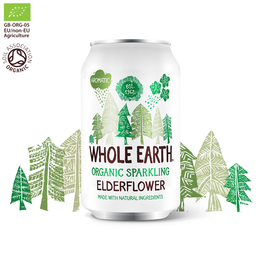 Whole Earth Organic Sparkling Elderflower Drink 330ml