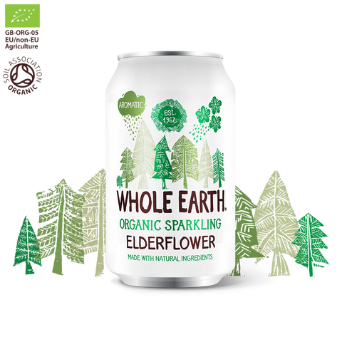 Whole Earth Organic Sparkling Elderflower Drink 330ml