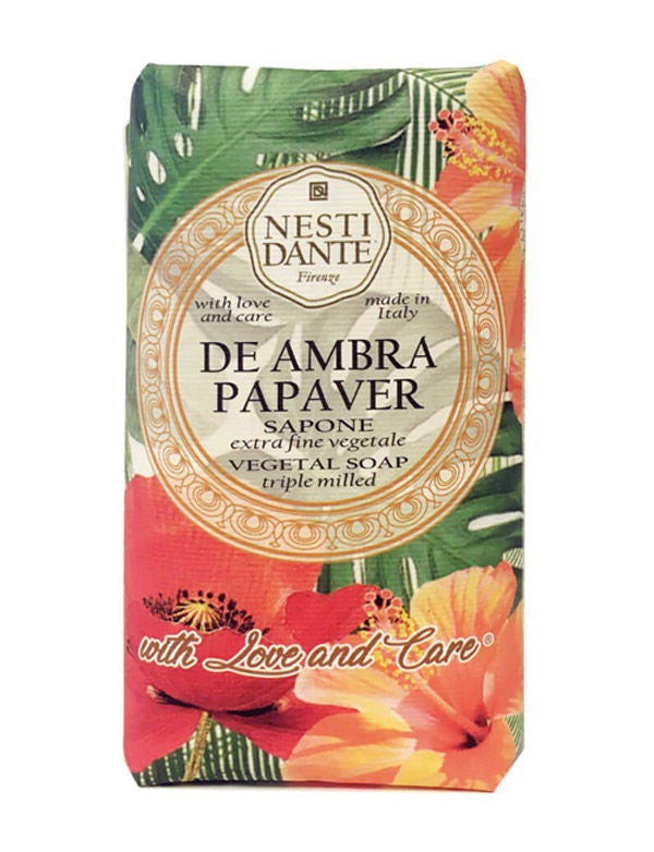 Nesti Dante With Care & Love De Ambra Papaver Soap 250g