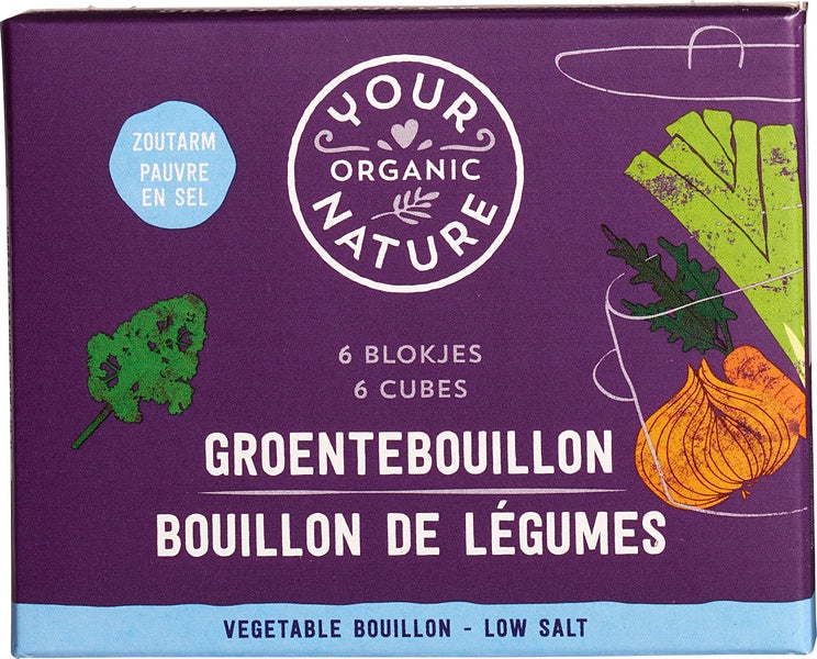 Your Organic Nature Vegetable Low Salt Bouillon 6 Cubes