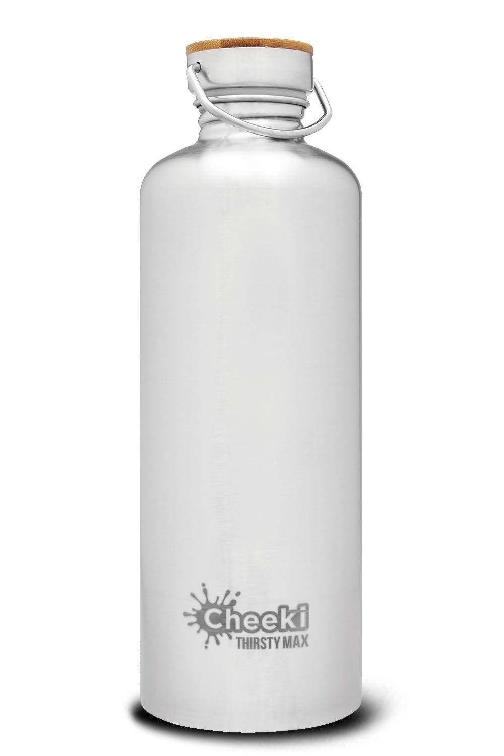 Cheeki Single Wall Thirsty Max Bottle Silver 1.6L