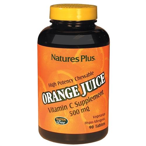 Natures Plus Chewable Vitamin C Orange 500 Mg 90Tabs