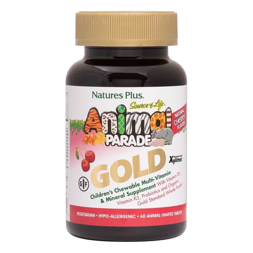 Natures Plus Animal Parade Gold Childrens Cherry Chewables 120Tabs
