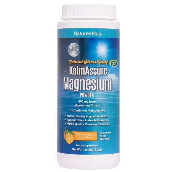 Natures Plus KalmAssure Orange Magnesium Powder 522g