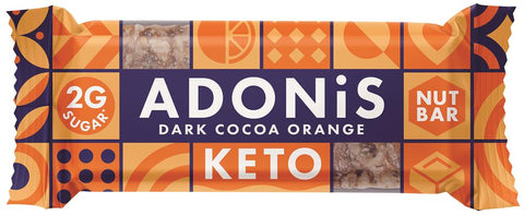 Adonis Low Sugar Keto Nut Bar Dark Cocoa Orange 35g