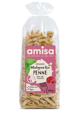 Amisa Organic Penne Wholegrain Rice 500g Gluten Free
