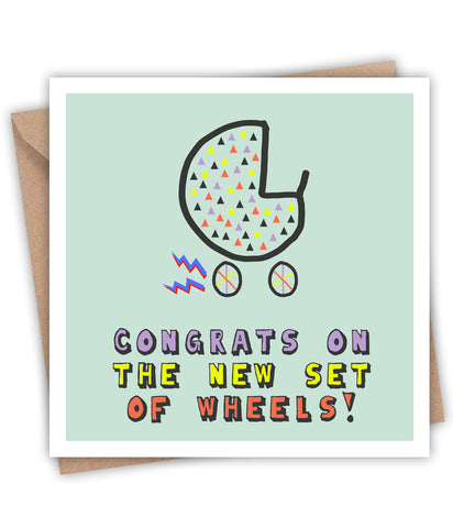 Lainey K New Wheels Baby Card