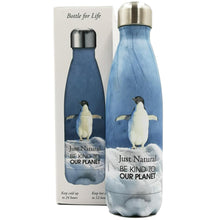 Just Natural Stainless Steel Drinks Bottle 500ml Penguin