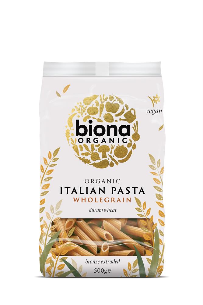 Biona Organic Penne Pasta Wholegrain 500G