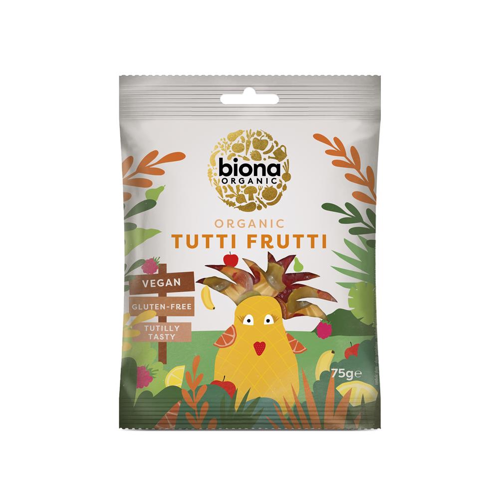Biona Organic Tutti Frutti Wine Gums 75G