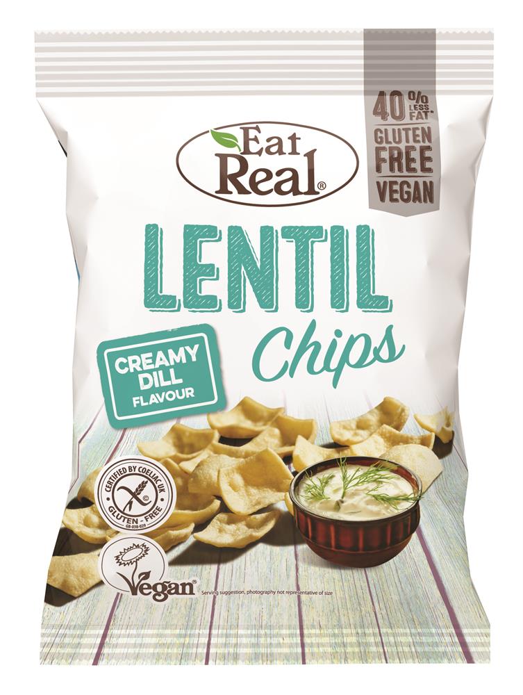 Eat Real Lentil Chips Creamy Dill 40g