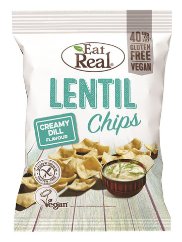 Eat Real Lentil Chips Creamy Dill 40g