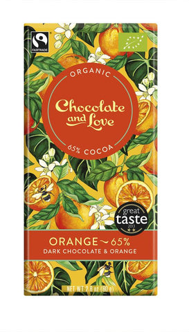 Chocolate And Love Organic 65% Orange Chocolate 80G