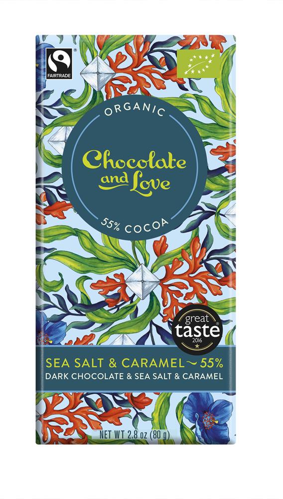 Chocolate And Love Organic 55% Salt & Caramel Chocolate 80G