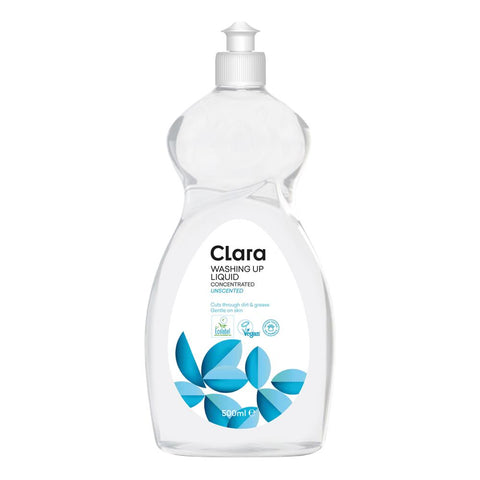 Clara Concentrated Washing Up Liquid Unscented 500ml