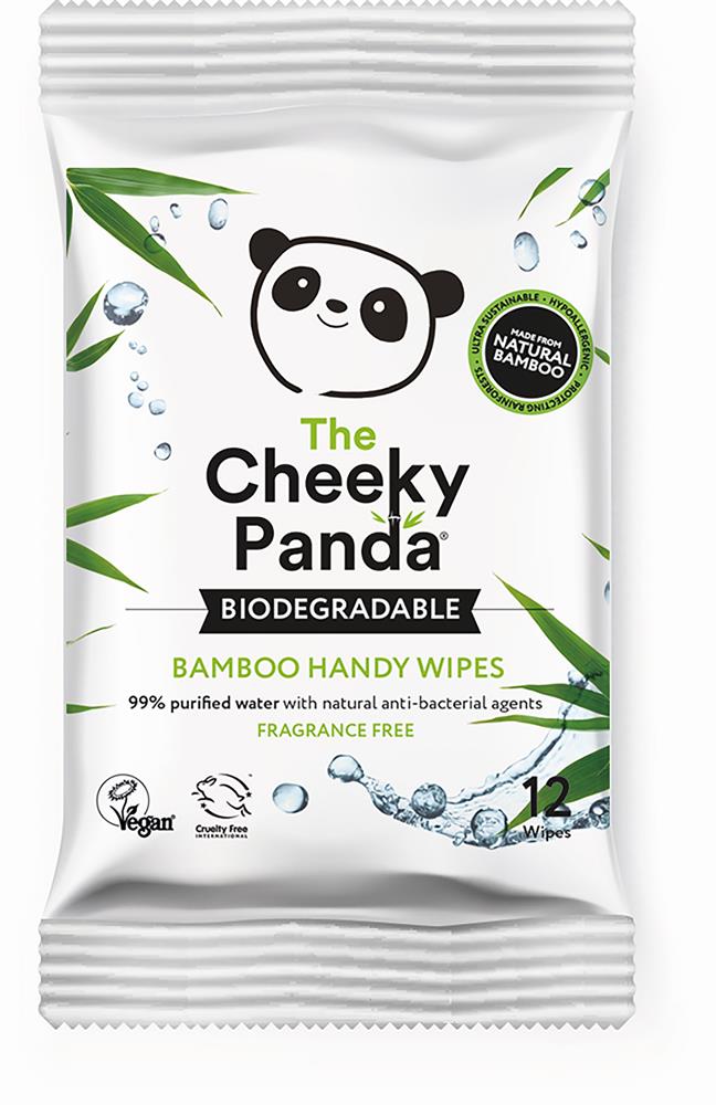 Cheeky Panda Biodegradable Bamboo Handy Wipes 12