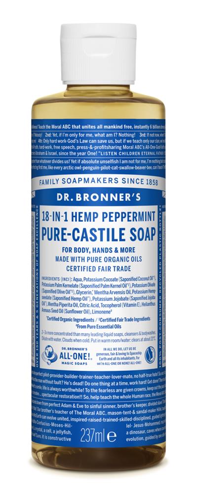Dr Bronner Peppermint Castile Soap 240ml