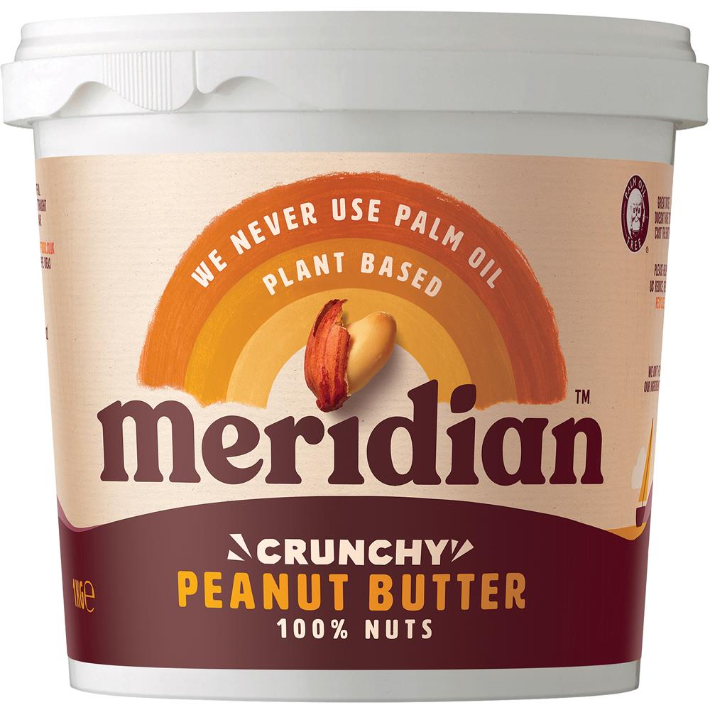 Meridian Peanut Butter Crunchy No Salt 100% Nuts 1Kg