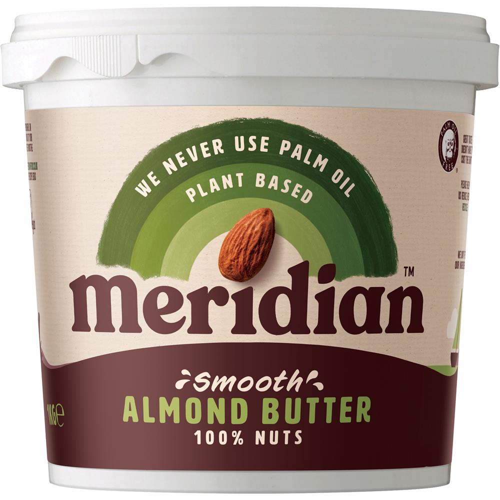 Meridian Almond Butter Smooth 100% Nuts 1Kg