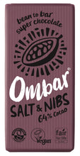Ombar Organic Chocolate Salt & Nibs 70g
