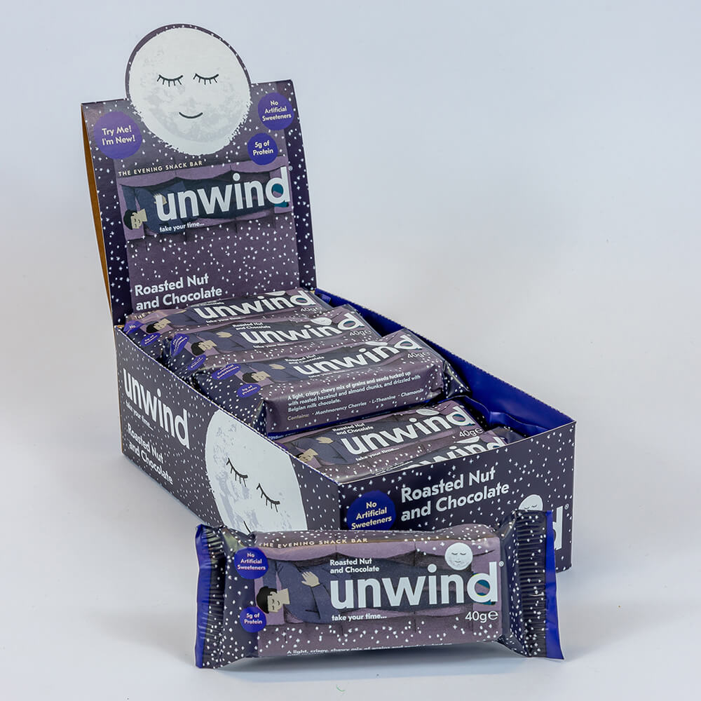 Unwind Roasted Nut & Chocolate Evening Snack Bar 40g