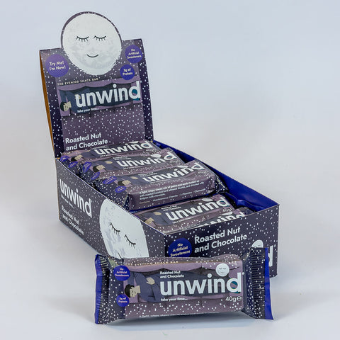 Unwind Roasted Nut & Chocolate Evening Snack Bar 40g