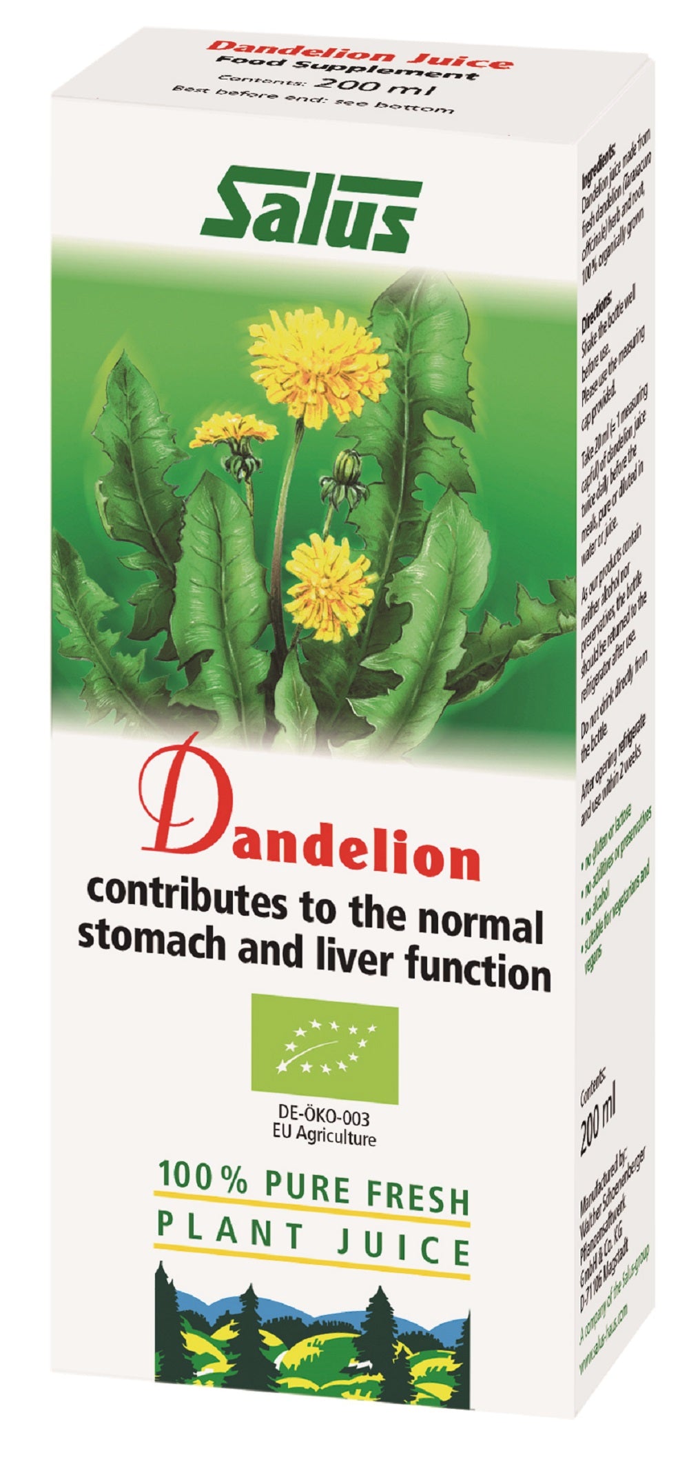 Salus Organic Dandelion Juice 200ml