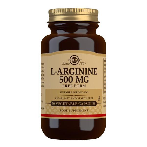 Solgar L-Arginine 500 mg Vegetable Capsules 50