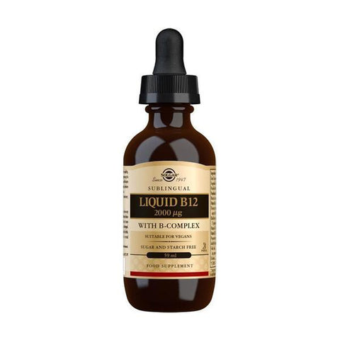 Solgar Liquid B12 2000ug with B-Complex 59 ml