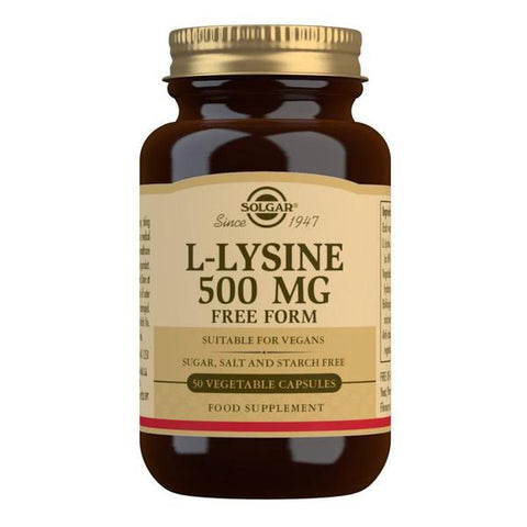 Solgar L-Lysine 500 mg Vegetable Capsules 50