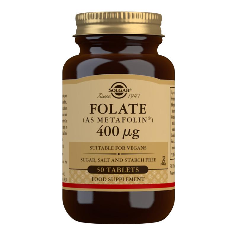 Solgar Folate 400 ug (as Metafolin(R)) Tablets 50