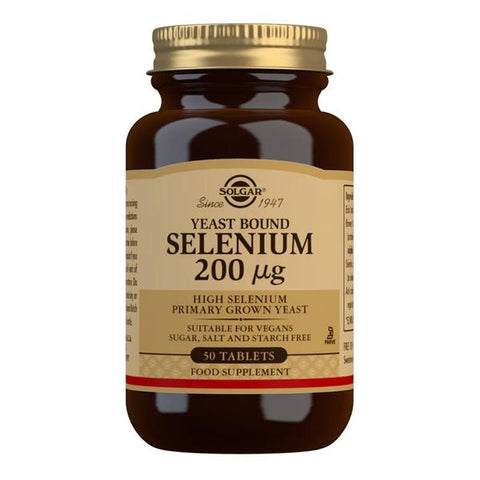 Solgar Selenium 200ug Tablets (Yeast Bound) 50 Tabs
