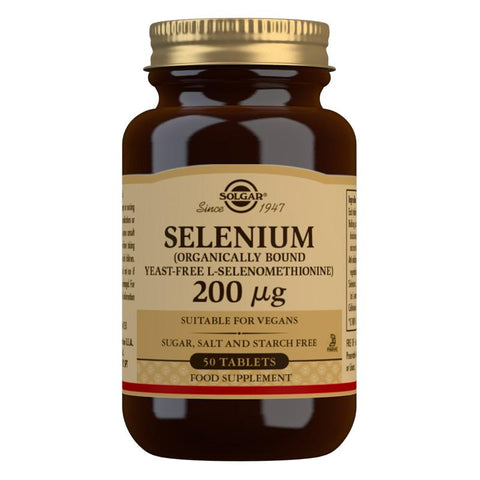 Solgar Selenium 200ug Tablets (Yeast-Free) 50