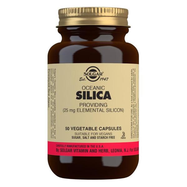 Solgar Oceanic Silica 25 mg Vegetable Capsules 50
