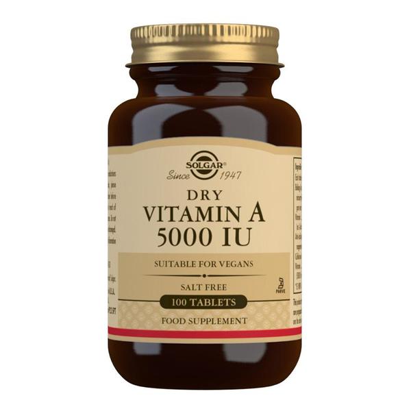 Solgar Dry Vitamin A 5000 IU Tablets 100