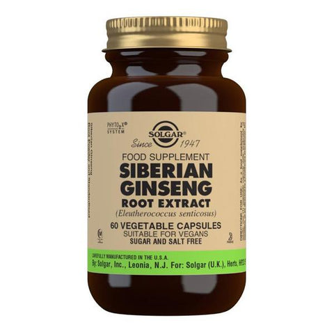 Solgar Siberian Ginseng Root Extract Vegetable Capsules 60