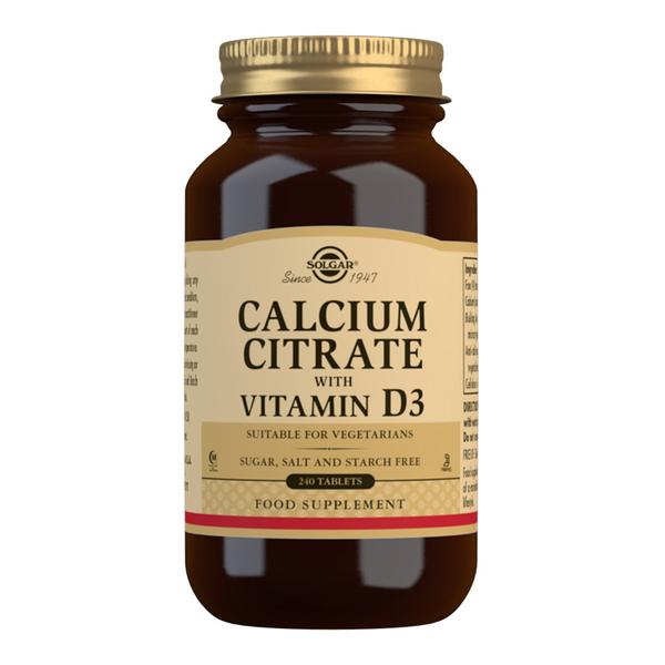 Solgar Calcium Citrate with Vitamin D3 Tablets 240