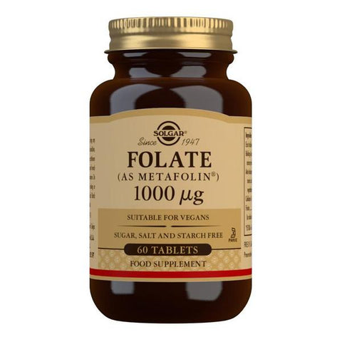 Solgar Folate 1000ug (as Metafolin(R)) Tablets 60