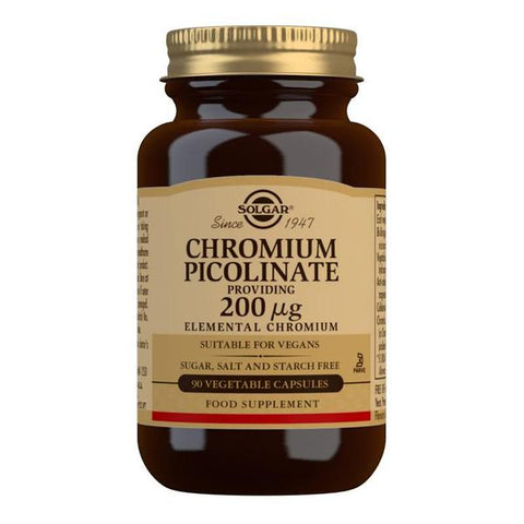 Solgar Chromium Picolinate 200ug Vegetable Capsules 90