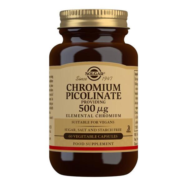 Solgar Chromium Picolinate 500ug Vegetable Capsules 60